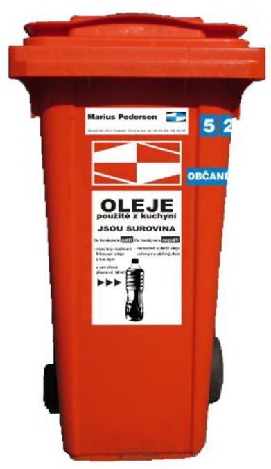 červená popelnice